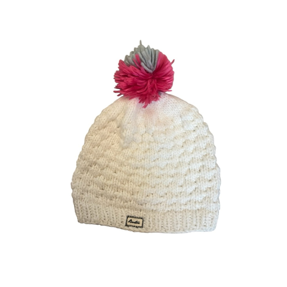 BURTON Winter Toque Hat Women’s Knit Pom Pom Cream One Size
